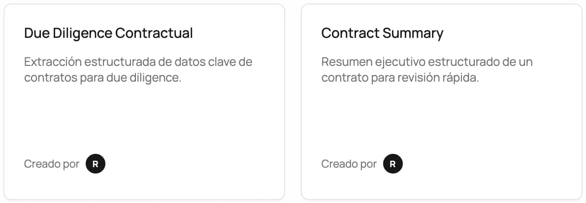 Plantillas de Discovery: Due Diligence Contractual y Contract Summary